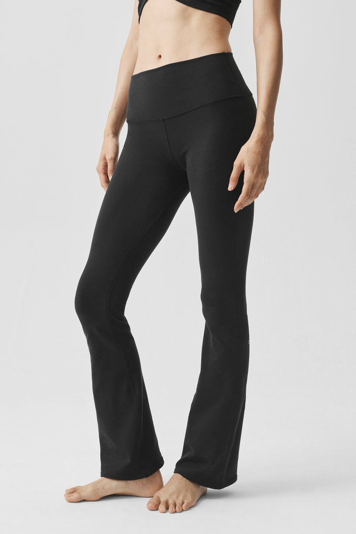 Airbrush High-Waist Bootcut Legging (Regular) - Black
