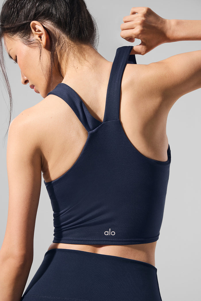 Airbrush Real Bra Tank - Navy