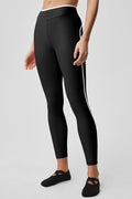 Airlift High Waist Charger 7/8 Legging - Black/White