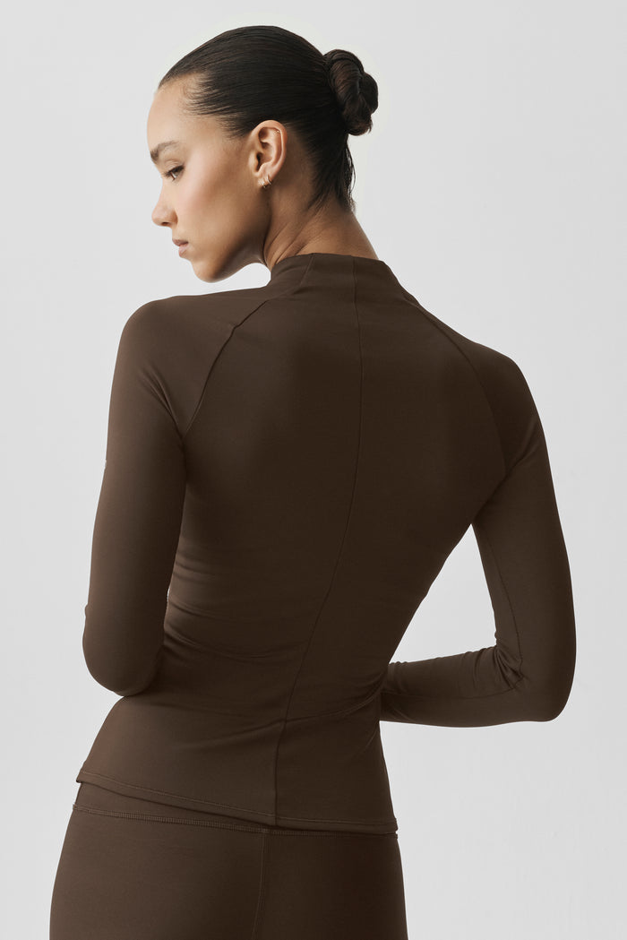 Airlift Winter Warm 1/4 Zip Long Sleeve - Espresso