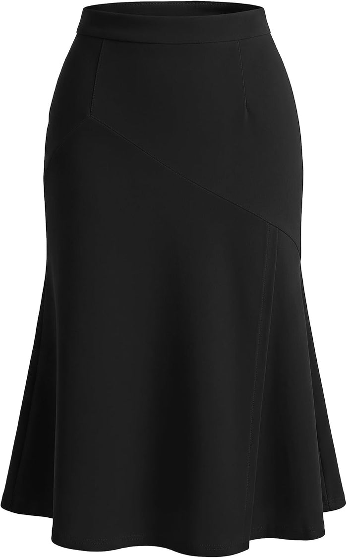 Allegra K Fishtail Skirt for Women Panel Business Causal Fitted Skirts