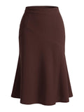 Allegra K Fishtail Skirt for Women Panel Business Causal Fitted Skirts