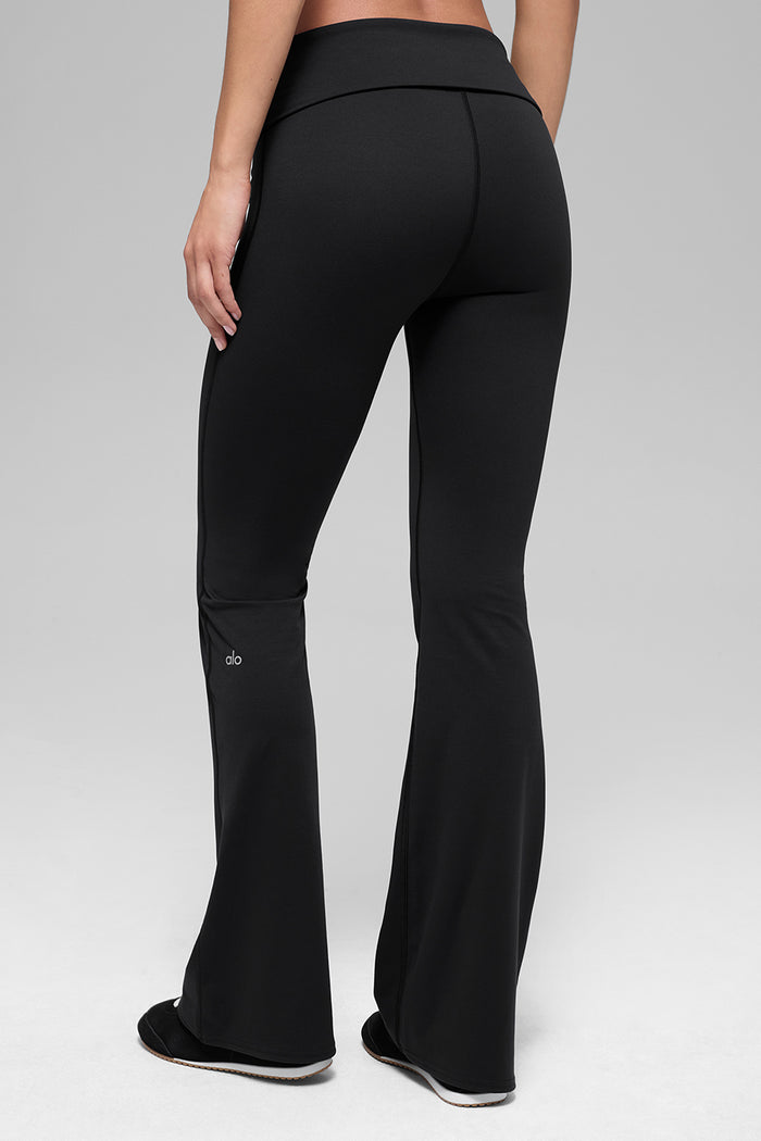 ALO Softsculpt Foldover Flare Legging (Regular) - Black