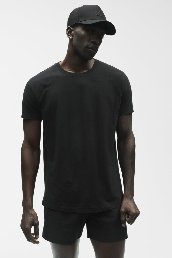 ALO Vapor Crewneck Short Sleeve - Black