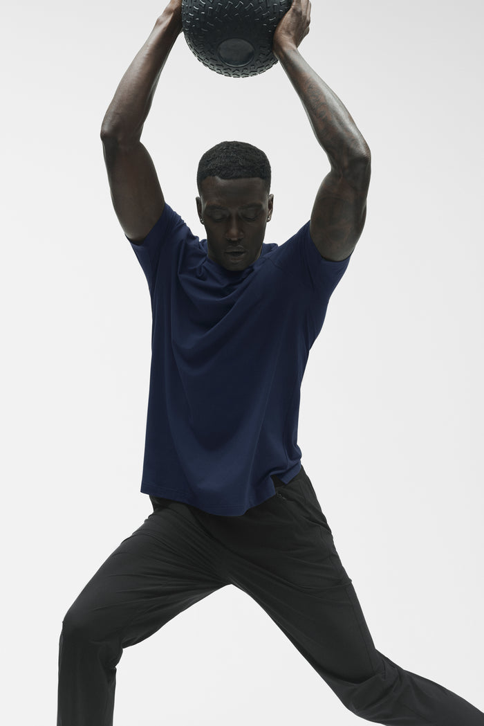 ALO Vapor Crewneck Short Sleeve - Navy