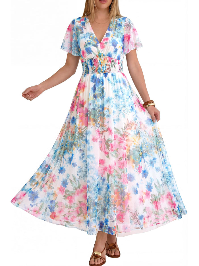 Blue Pink Floral / Small