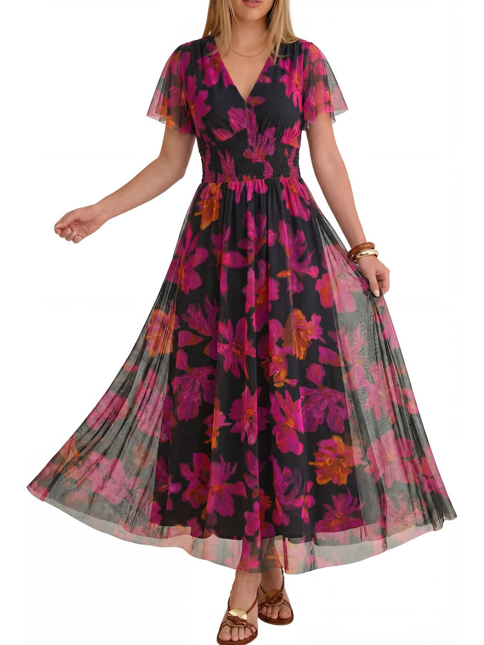 Hot Pink Floral / Small