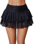 Avidlove Womens Y2k Lace Layered High Waist Ruffle Skort Boho Mini Skirts