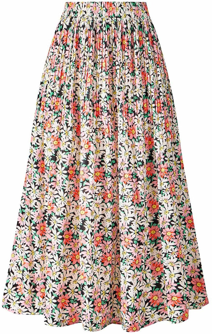 Basoteeuo Womens Skirt Leopard Print Midi Long Shirring Pleated Skirts High Waisted A Line Skirts