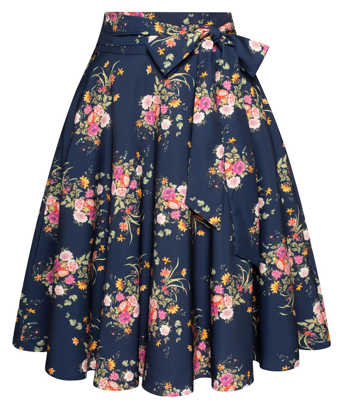 Multi Flowers Navy Blue / Small