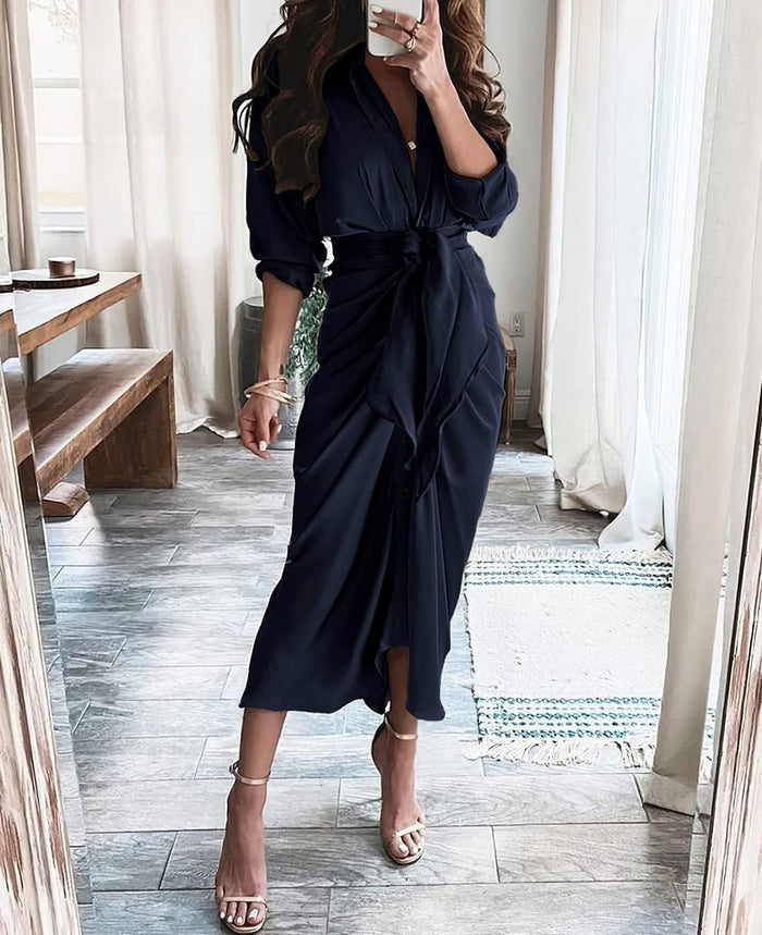 BTFBM Button Dwon Fall Dresses for Women 2026