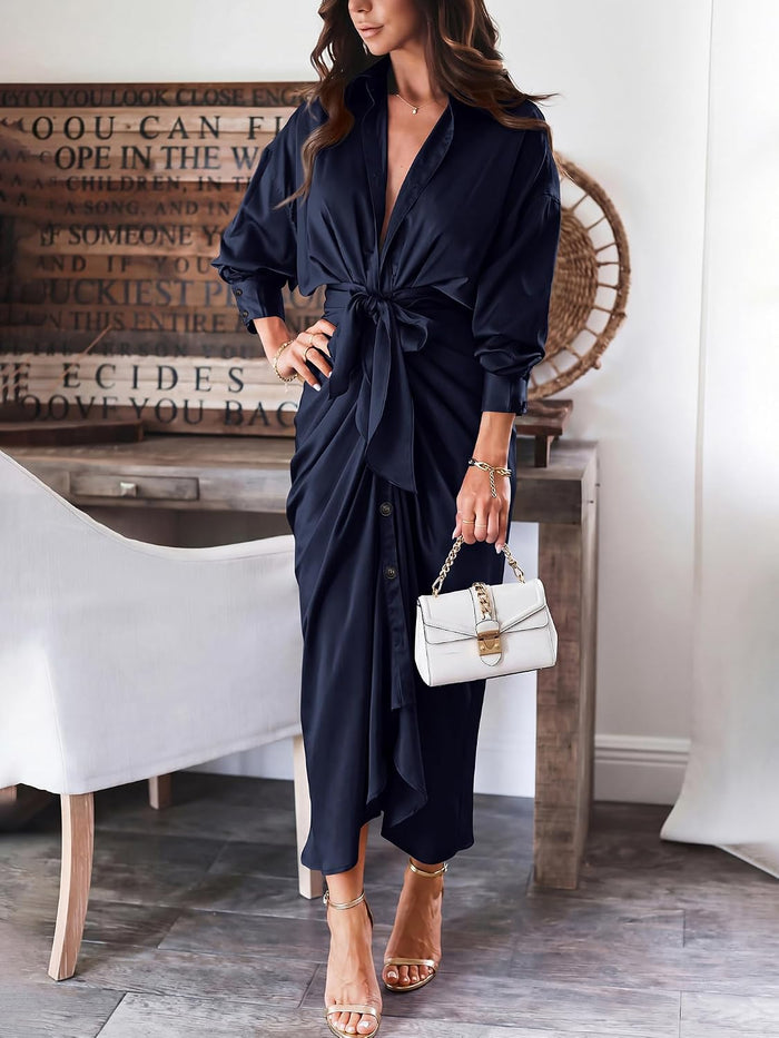 BTFBM Button Dwon Fall Dresses for Women 2026