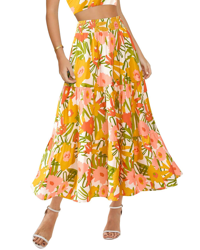 Floral White Yellow / Small