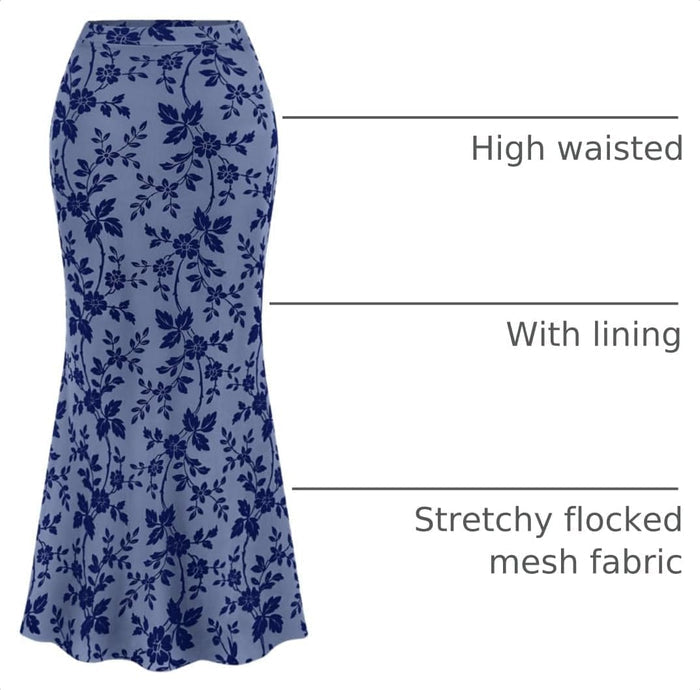 BTFBM Womens Floral Mesh Maxi Skirts