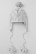 Cable Knit Winter Bliss Earflap Beanie - Athletic Heather Grey