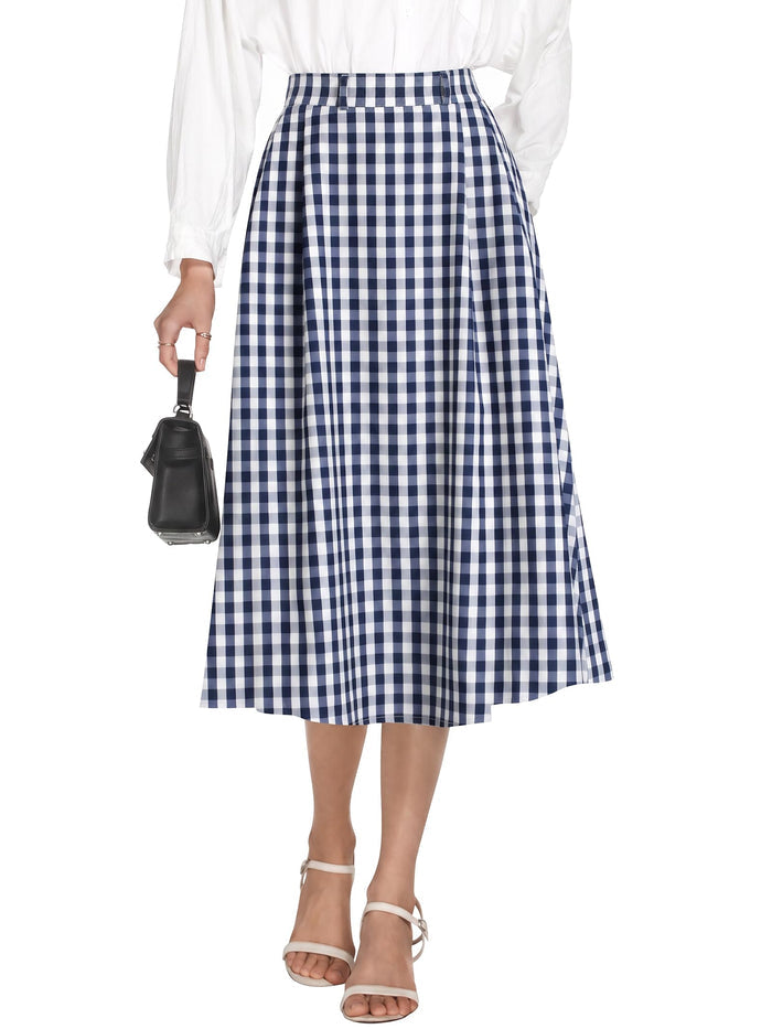 Navy-plaid / X-Small