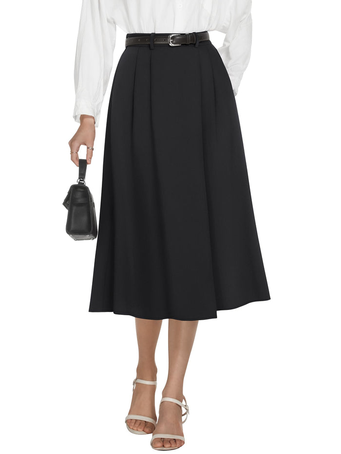 Casly Lamiit A-Line Midi Skirts for Women Business Skirt