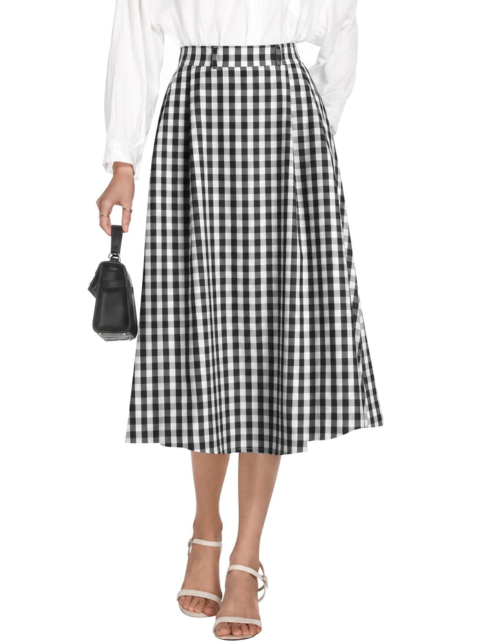 Casly Lamiit A-Line Midi Skirts for Women Business Skirt