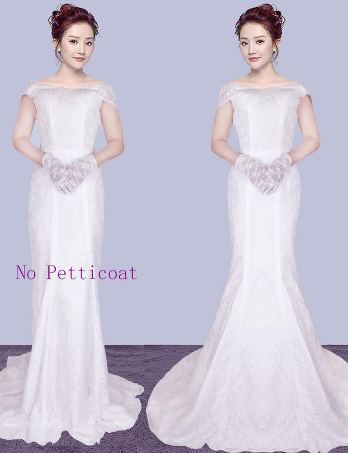 Cheery Love Mermaid Petticoat for Mermaid Wedding Dress Fishtail Underskirt Trumpet Crinoline Slip