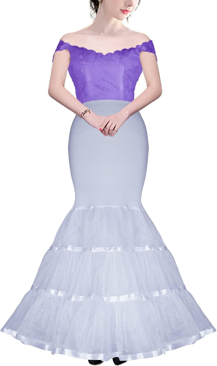 Cheery Love Mermaid Petticoat for Mermaid Wedding Dress Fishtail Underskirt Trumpet Crinoline Slip