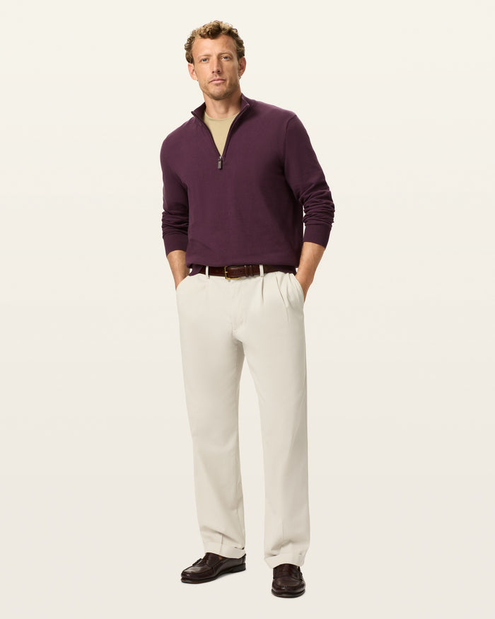 Comfort Khakis, Pleated, Relaxed Fit