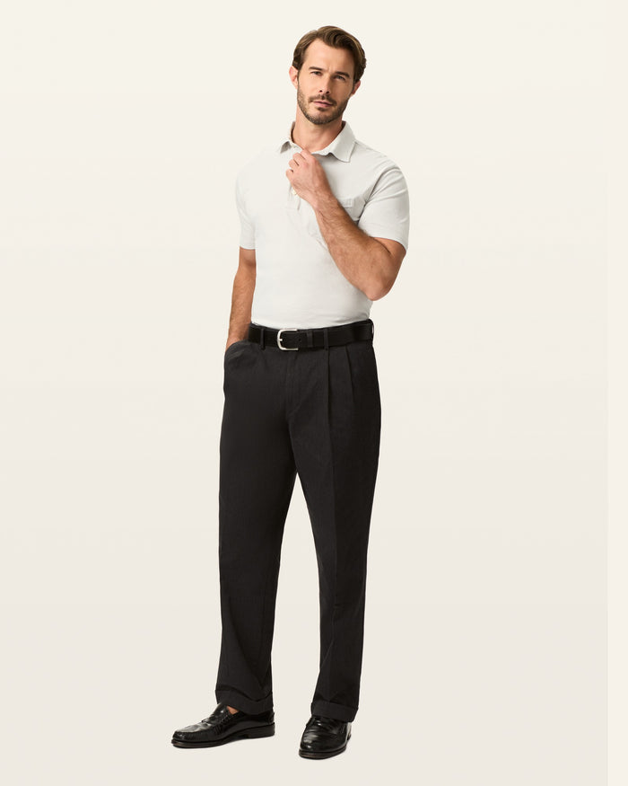Comfort Khakis, Pleated, Relaxed Fit