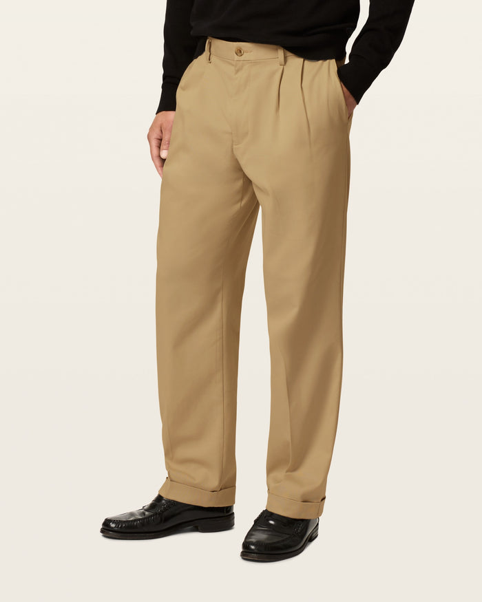 Comfort Khakis, Pleated, Relaxed Fit