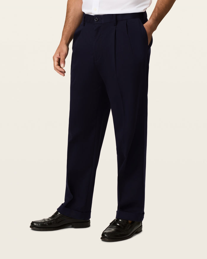 Comfort Khakis, Pleated, Relaxed Fit