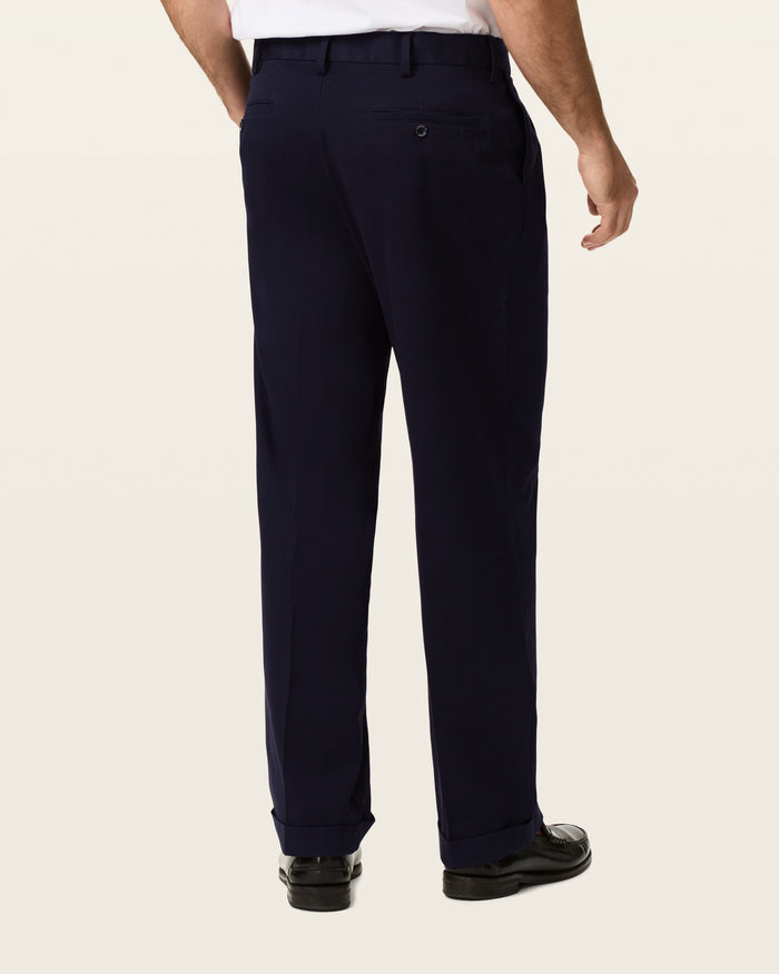 Comfort Khakis, Pleated, Relaxed Fit