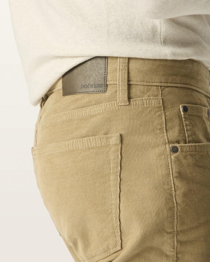 CORDUROY 5-POCKET STRAIGHT FIT in New Khaki