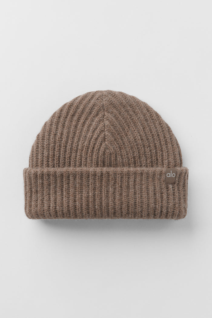 Courchevel Cashmere Beanie - Alpine Cocoa Heather