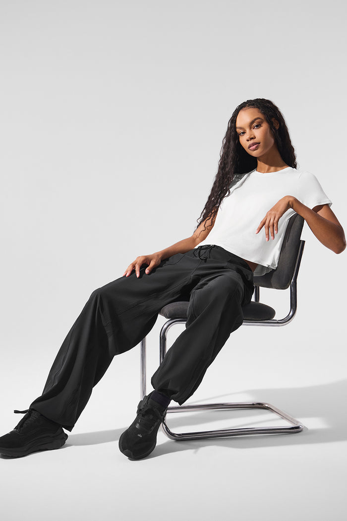 Cropped All Day Short Sleeve - White