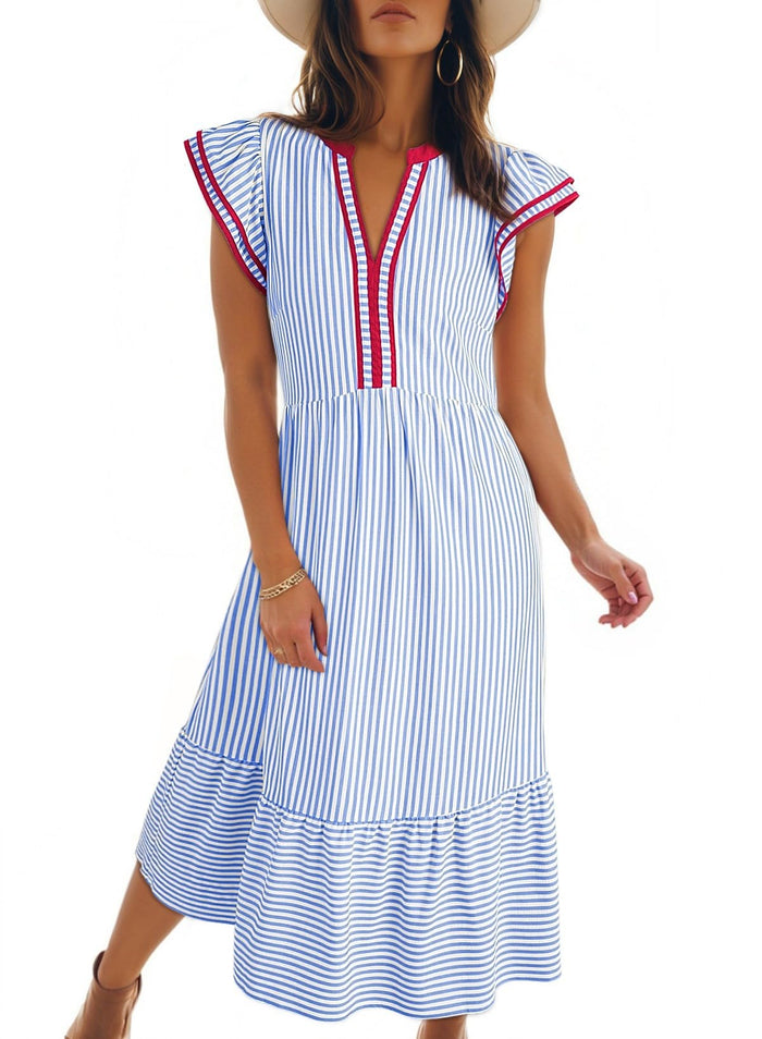 Light Blue Stripe-red / Small