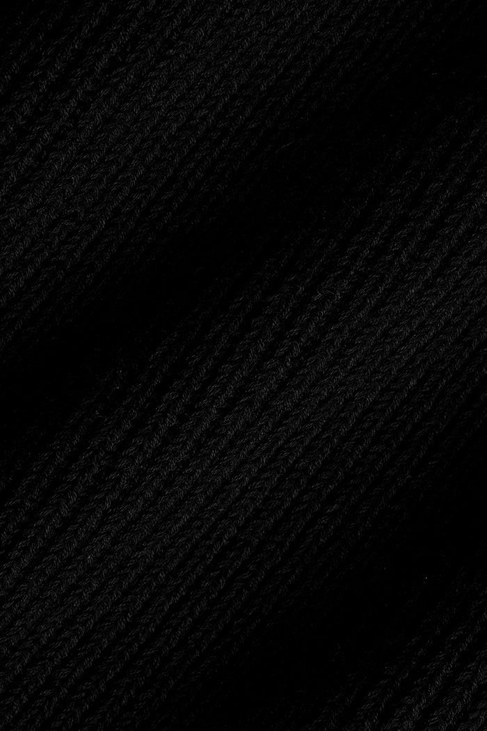 Domain Rib Knit Crew Sweater - Black