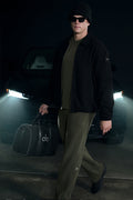 Domain Rib Knit Sweatpant - Green Olive