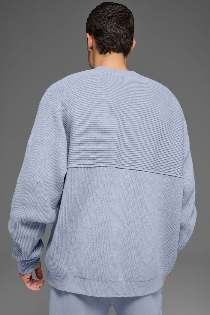 Domain Shift Rib Knit Sweater Crew - Winter Frost