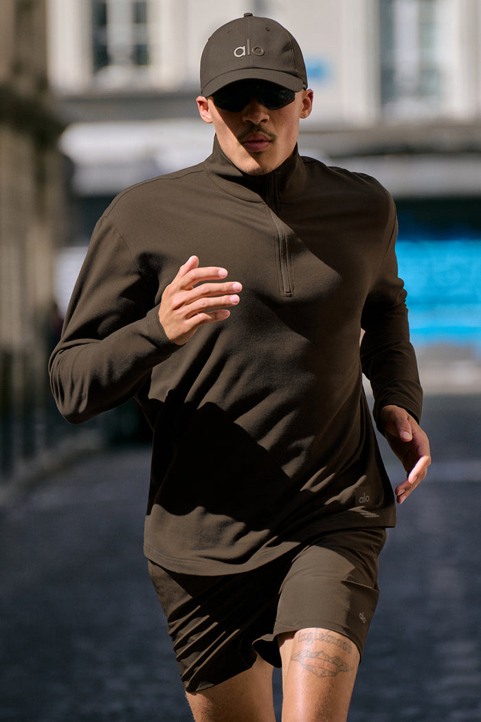 Double Take Long Sleeve 1/4 Zip - Espresso