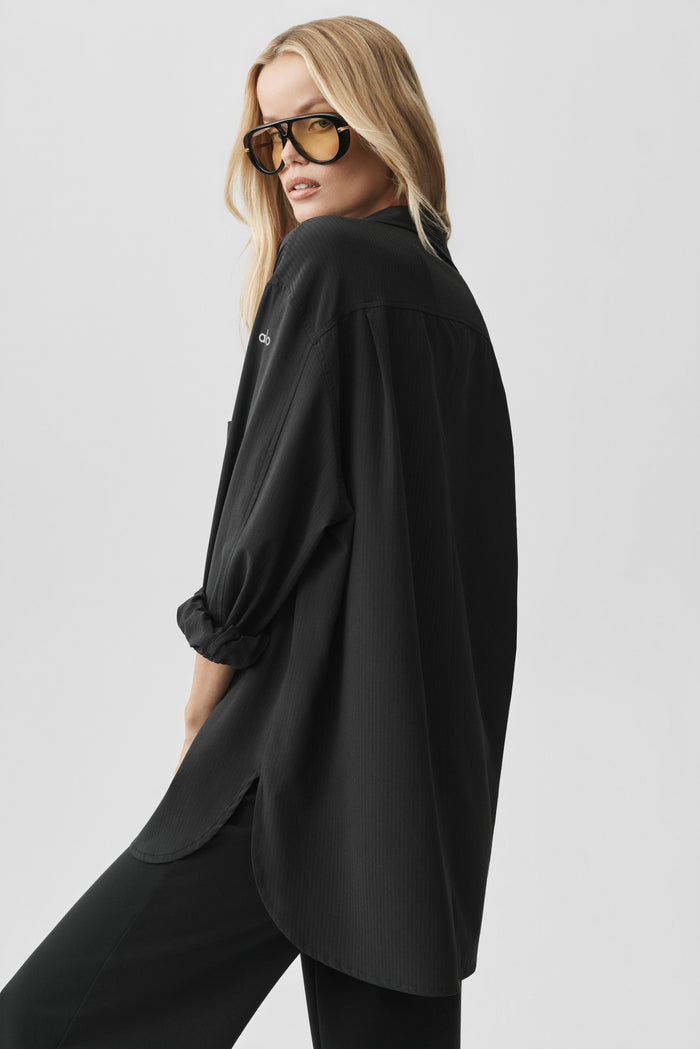 Dreamscape Button Down Long Sleeve - Black