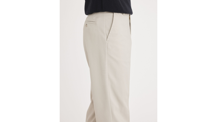 Side view of model wearing Cloud Easy Khakis, Classic Fit (Big and Tall).