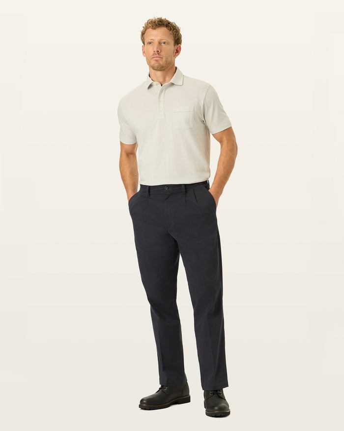 Easy Khakis, Pleated, Classic Fit