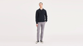 Front view of model wearing Burma Grey Easy Khakis, Slim Fit.