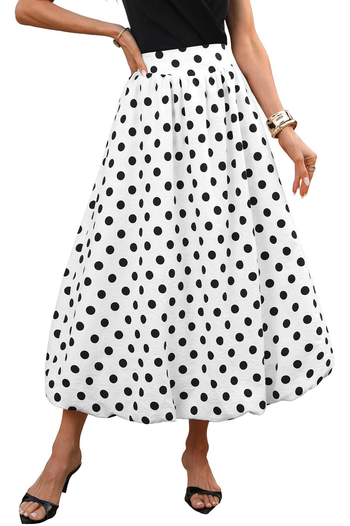 White Polka Dots / X-Small