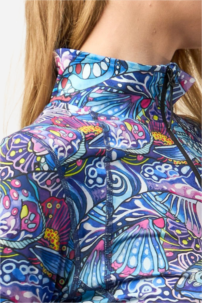 Enchanted Grayling 1/4 Zip Sunshirt - FisheWear