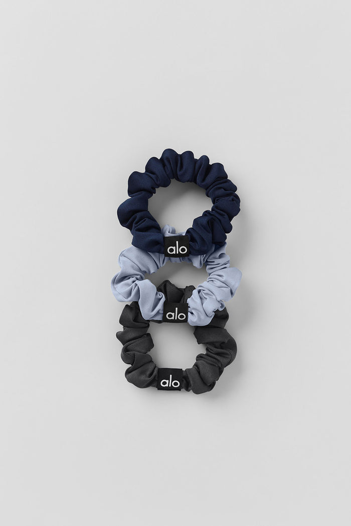 Fresh Mini Scrunchie 3-Pack - Winter Frost/Navy/Anthracite