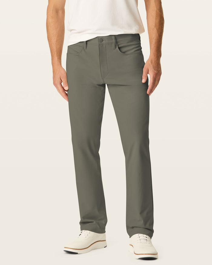 Front view of model wearing Tea Leaf Go Airweave 5-Pocket, Straight Fit.