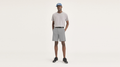 View of model wearing Sharkskin Go Airweave Short.