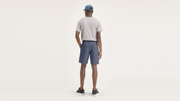 Back view of model wearing Ombre Blue Go Airweave Short.