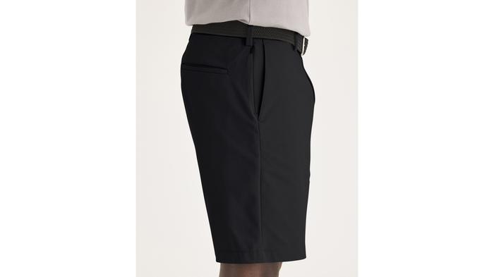 Side view of model wearing Beautiful Black Go Airweave Short.