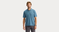 View of model wearing Bluestone Go Polo, Regular Fit.