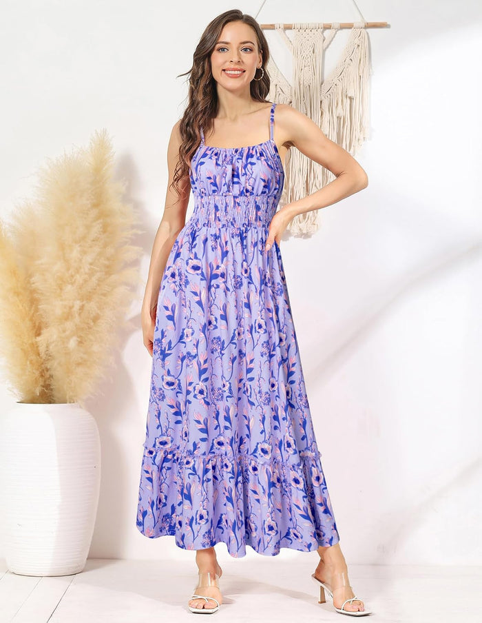 GRACE KARIN Summer Dresses for Women 2026 Vacation Boho Maxi Sundress